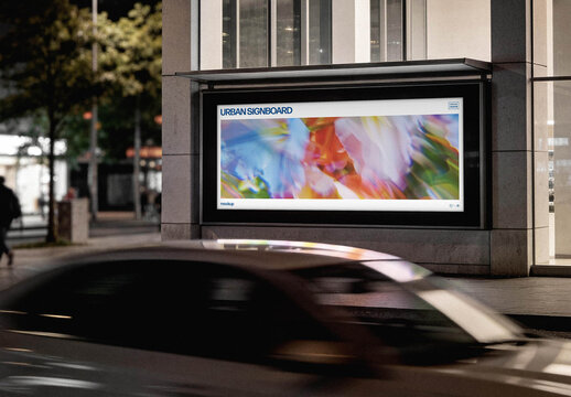 Urban Signboard Mockup &ndash; Outdoor Branding Presentation (PSD)