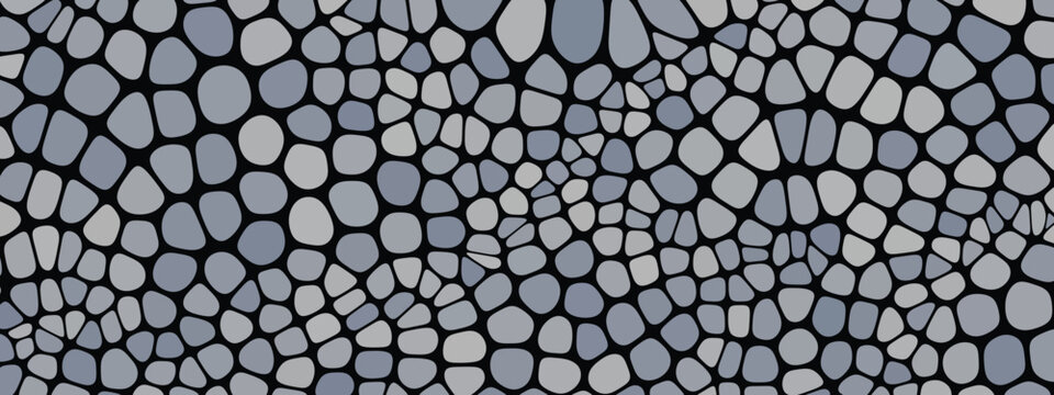 Voronoi Geometry Pebble, Pattern Geometry Pebble, Mosaic Geometry Pebble. Stylish Decorative Stone, Modern Abstract Surface Illustration Concept.