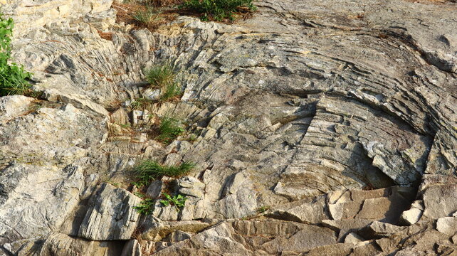 Ductile Deformation: Ancient Folded Strata Revealing Earth's Resilient Power and Geological Beauty