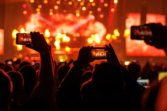 Smart Phones Recording Live Stage Music Show