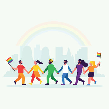 Diverse People Holding Hands Together.