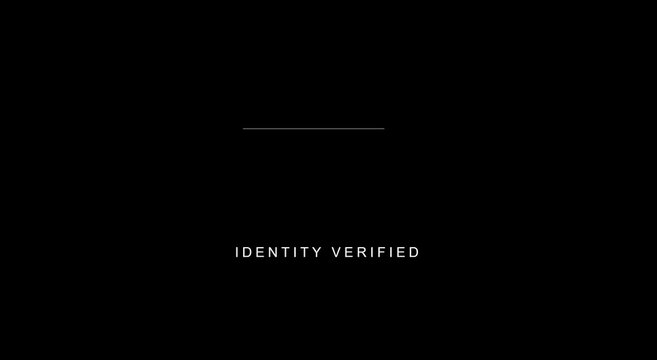Digital identity verified animation: secure authentication and cyber security concept animation