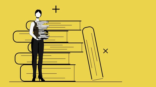 Library Education and Reading Motion Graphics