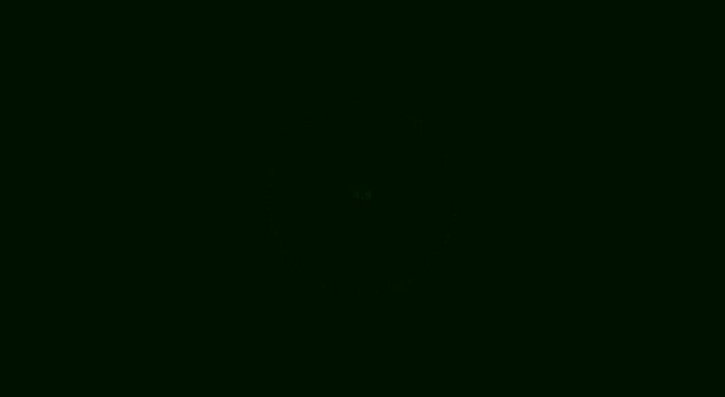 Minimalist digital hud interface with rotating circular data loading animation