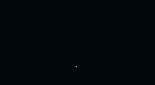 Minimalist hud loading circle animation with rotating navigation pointer animation