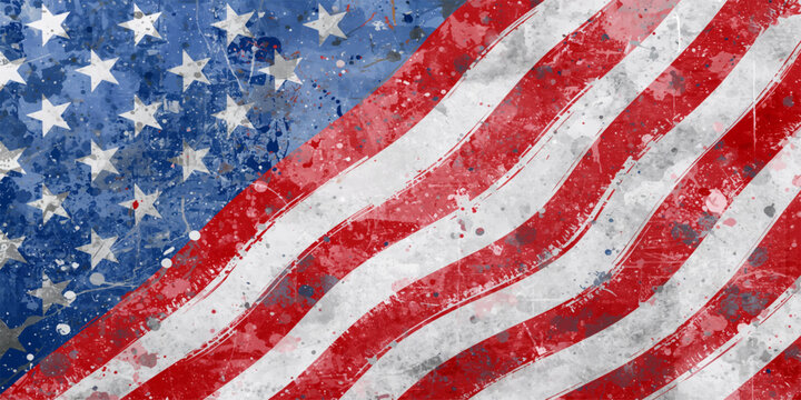 American flag waving in the wind patriotic stars and stripes background USA symbol freedom nation texture grunge blue red white stripes