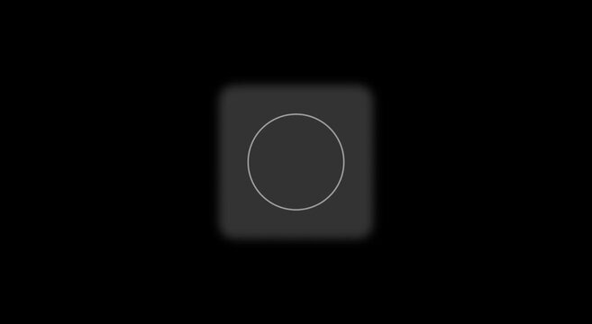 Minimalist loading spinner animation on dark animation background, for ui
