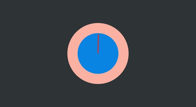 Minimalist loading spinner animation, abstract circular progress bar animation