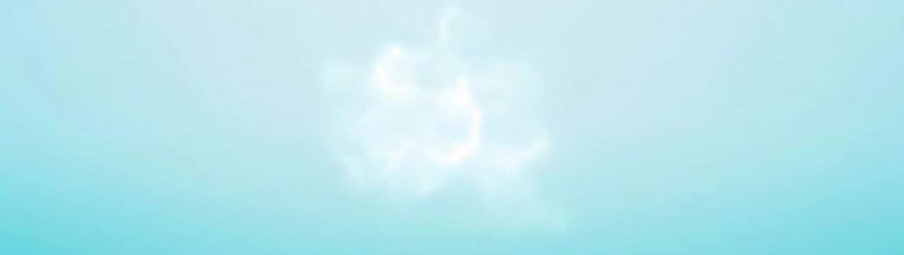 Serene fading gradient providing soothing blue and white ambience Gentle glowing apparition creating calm celestial feeling.