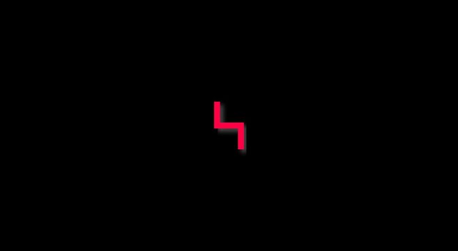 Minimalist red loading spinner animation on animation black background