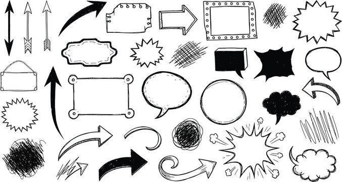 Set of flat design communication icons