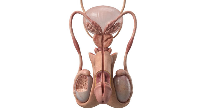Cross section anatomy of human male reproductive system