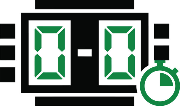 Digital stopwatch and countdown timer graphic