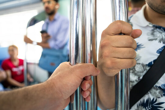 Overcrowded metro train filled with excessive number of passengers during rush hour, urban public transportation congestion, daily commuting pressure, and crowded city lifestyle concept.
