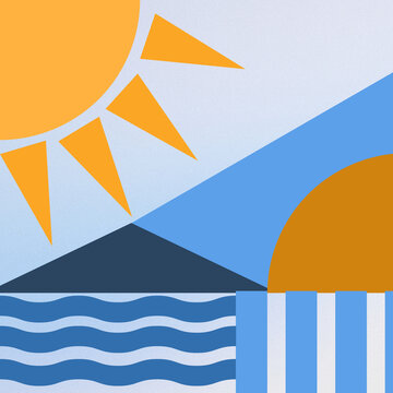 Summer Geometric Nirmana Abstract Background