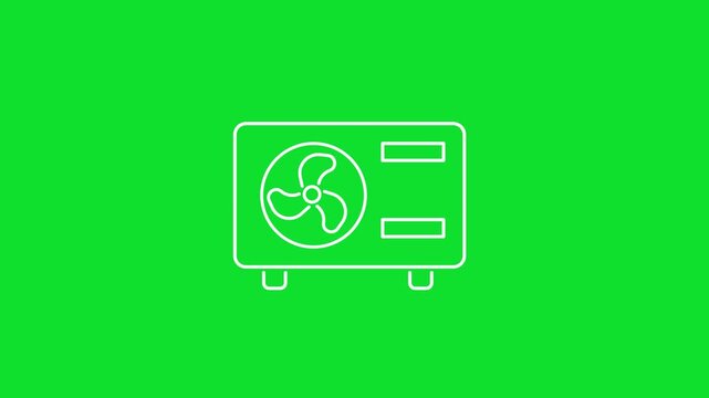Modern Air Conditioner Animation Showcasing Efficient Cooling Technology, Smart Climate Control, Energy Savings, Comfort, and Innovation