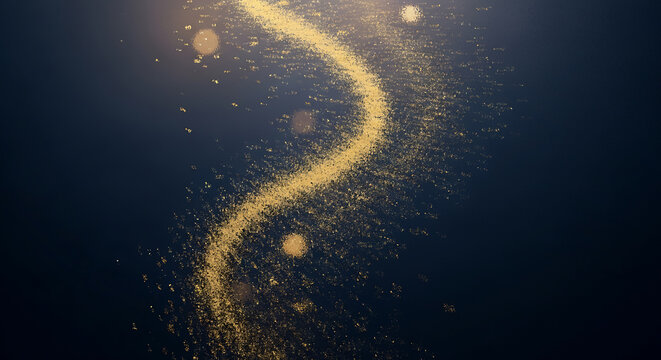 Glowing orange worm on dark background