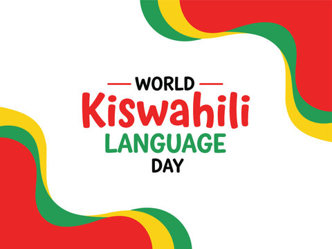 World kiswahili language day colorful graphic design