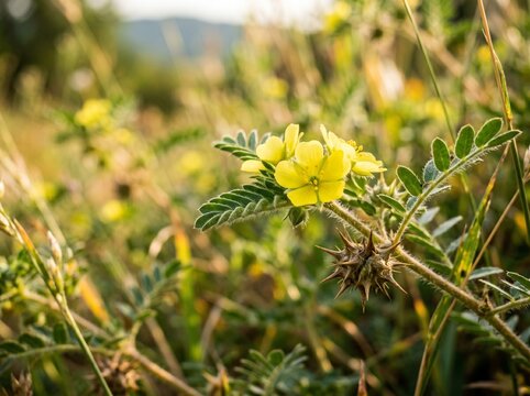 tribulus terrestris bindii puncture caltrops  
