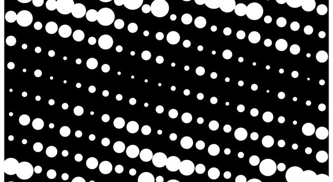 Abstract monochrome motion animation background, with pulsing geometric, dot pattern