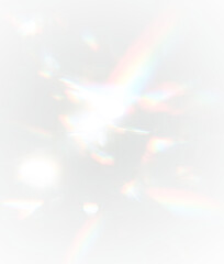 Optical prism lens flare with rainbow light reflections crystal shine and glowing spectrum rays for modern creative design and advertising projects © MIKOLA