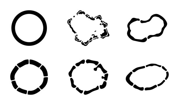 Abstract Organic Shapes, Irregular Circles, Blob Forms, Vector Elements