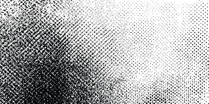 Abstract black and white grunge background. dirt overlay or screen effect use for grunge and vintage image style .Rubbed texture with a halftone raster pattern. paper texture design .