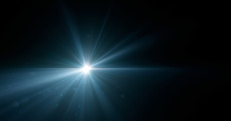 Naklejka premium Bright white light flare with rays