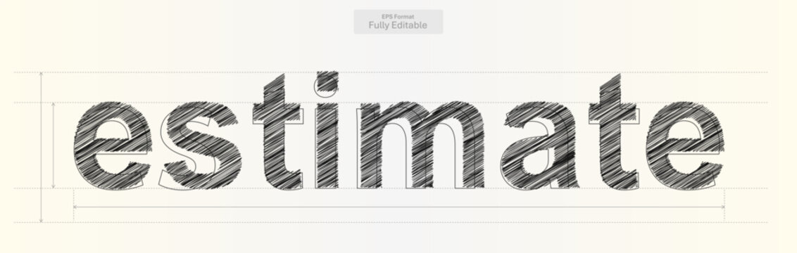 Estimate Word with Precise Typography Lines for Business Design
