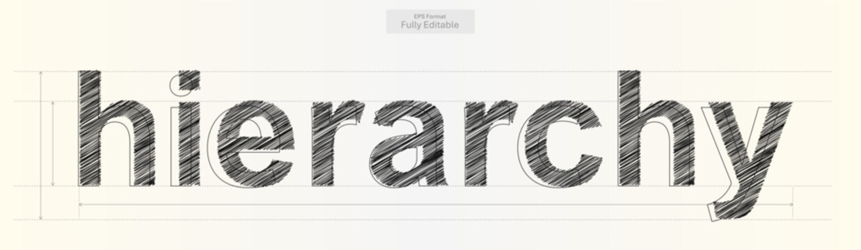 Hierarchy Word with Precise Typography Lines for Business Design