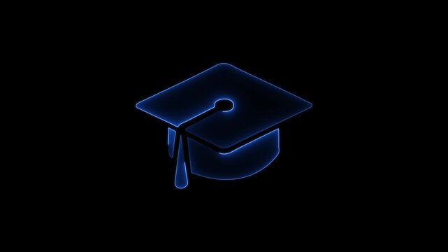 Graduation Hat Cap Flat Animation for Apps and Websites Education Interface Graphics and Academic Achievement Design Projects