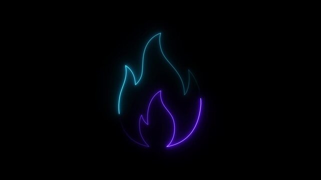 Red Hot Fire Flame Heat or Spicy Food Symbol Animation for Apps and Websites Cooking and Temperature Design Elements