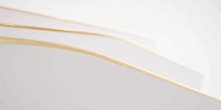 Curved white abstract forms with elegant golden rim accents abstract background minimalist structure backdrop composition creative metallic contemporary wallpaper material architecture
