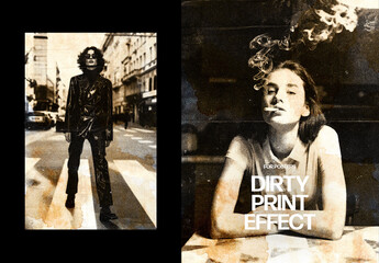 Dirty Print Photo Effect – Halftone for Poster & Social Media (PSD)