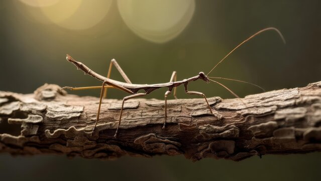 Stick insect on branch