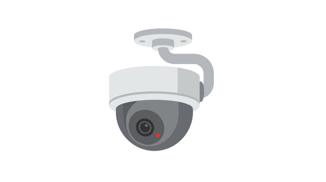 Security camera icon, surveillance system, vector illustration
