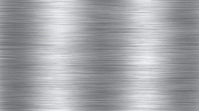 Full-frame close-up of brushed aluminum surface with horizontal striations and subtle reflected bands