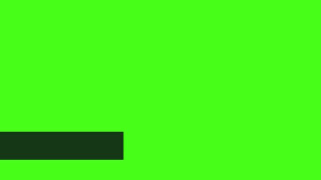 Simple Blank Dark Rectangle Lower Third Graphic Overlay On Green Screen Chroma Key