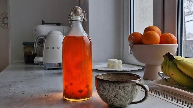 Close-up of  kombucha