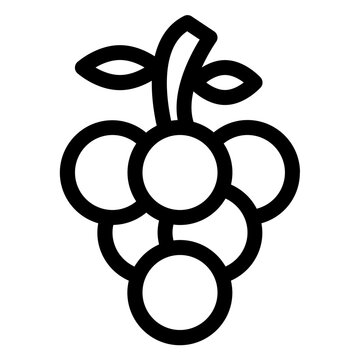 Bunch Of Grapes Line Icon