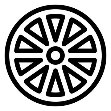Fresh Citrus Slice Line Icon