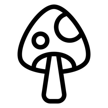 Wild Organic Mushroom Line Icon