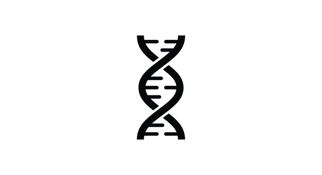 dna double helix silhouette genetics biology science