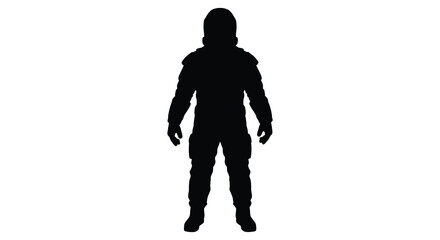 astronaut silhouette on white background space explorer © IMkM00i76
