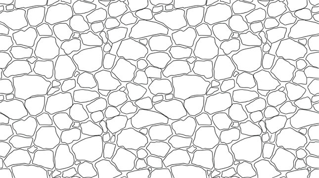 Stone pavement pattern vector illustration seamless background texture.
