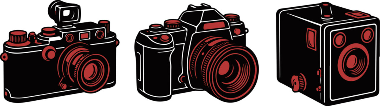 Vintage Camera Collection Rangefinder SLR and Box Style