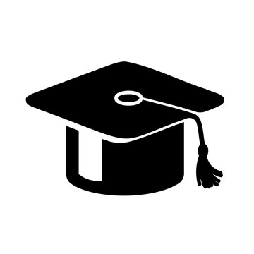 Classic black graduation cap with tassel symbolizing academic achievement and future success