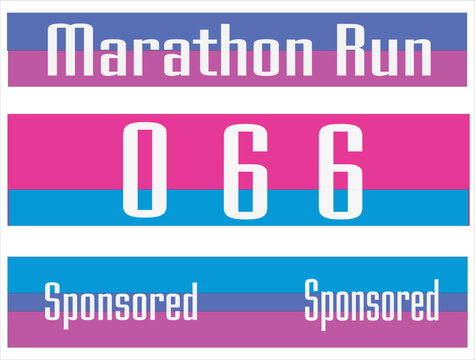 Bib number for marathon run