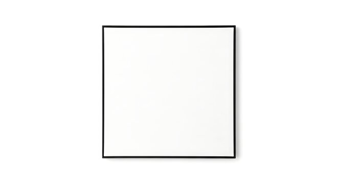 Minimalist outline of a plain white square