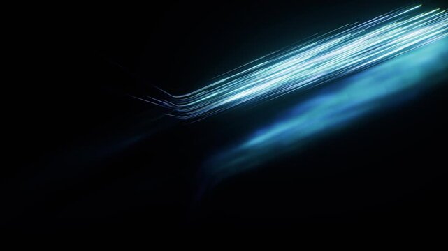 Flowing neon curve lines background, 3d rendering.